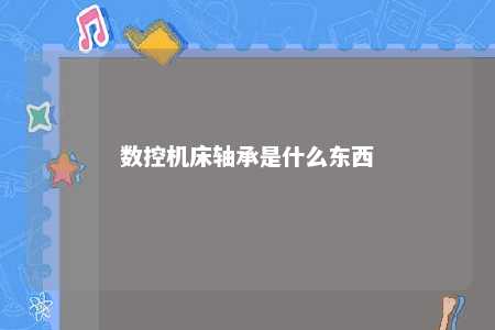 数控机床轴承是什么东西 