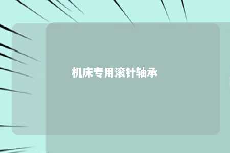 机床专用滚针轴承 